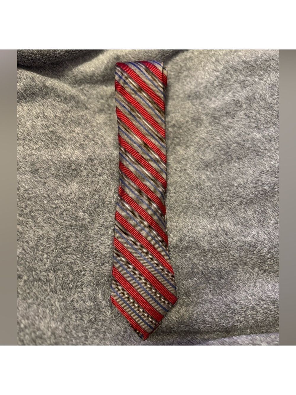 XMI Platinum Silk Striped Tie